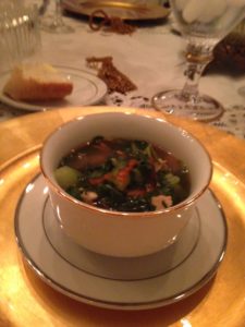 Soup's on! Chef Mould's Vietnamese noodle soup, made from Creole Market / hydroponic gardening produce 2014-03-22 19.30.18
