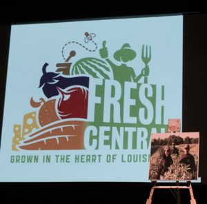 Fresh Central logo on projector.