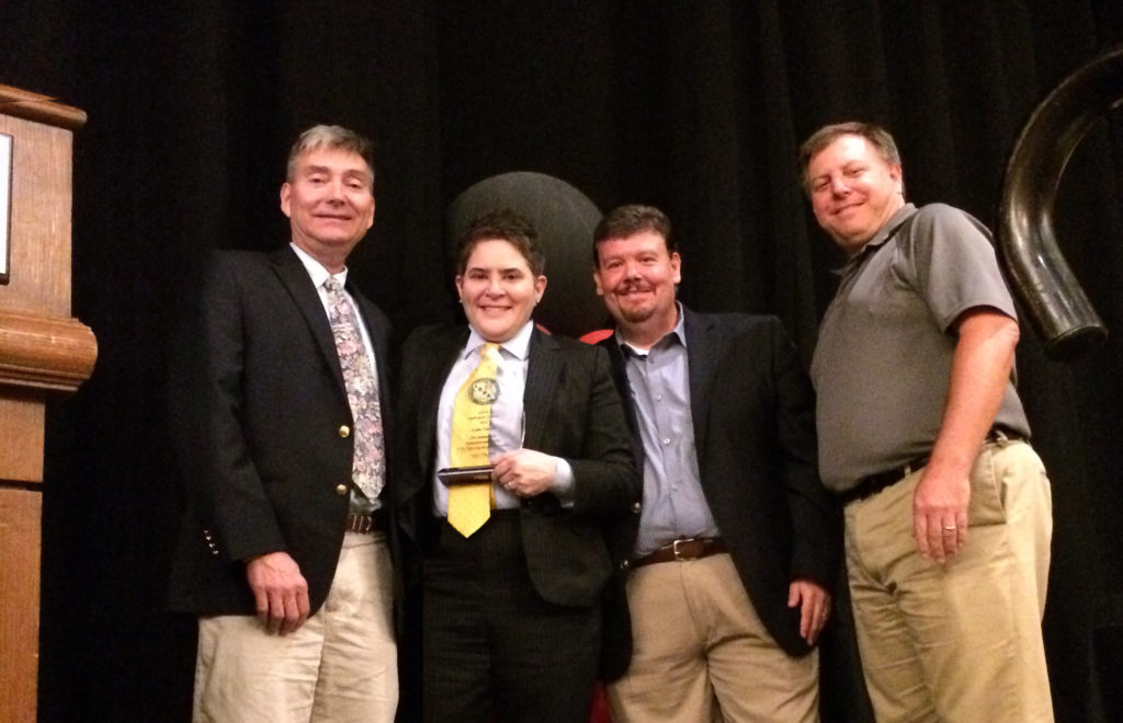 Carl Stages, LRPA past president; Lydia Martin, BCBSLA Foundation initiatives manager; Randy Albarez. LRPA immediate past president; and Frank Wittenberg, LRPA president.
