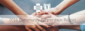 BCBS Foundation 2016 community partnerships report logo.