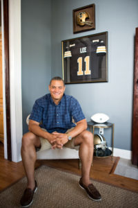 BCBS Foundation Angel Award Honoree sitting in chair.