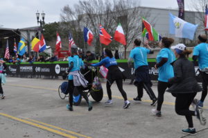 People participating in marathon.