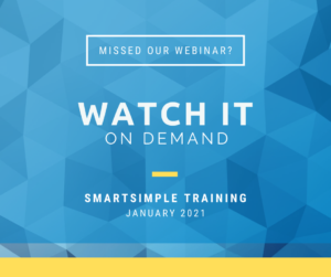 SmartSimple Training Webinar information.