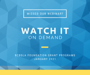January 2021 Grants Webinar video image.